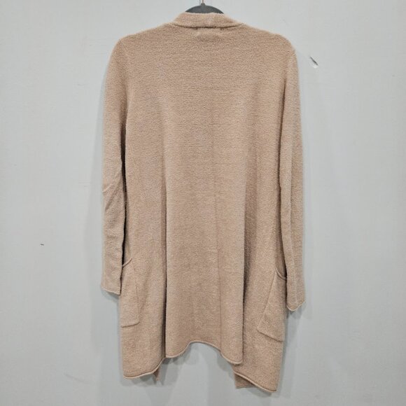 Barefoot Dreams Ivory Cardigan Sweater Pocket Plush Teddy Longline Cream Size XS - Picture 7 of 10